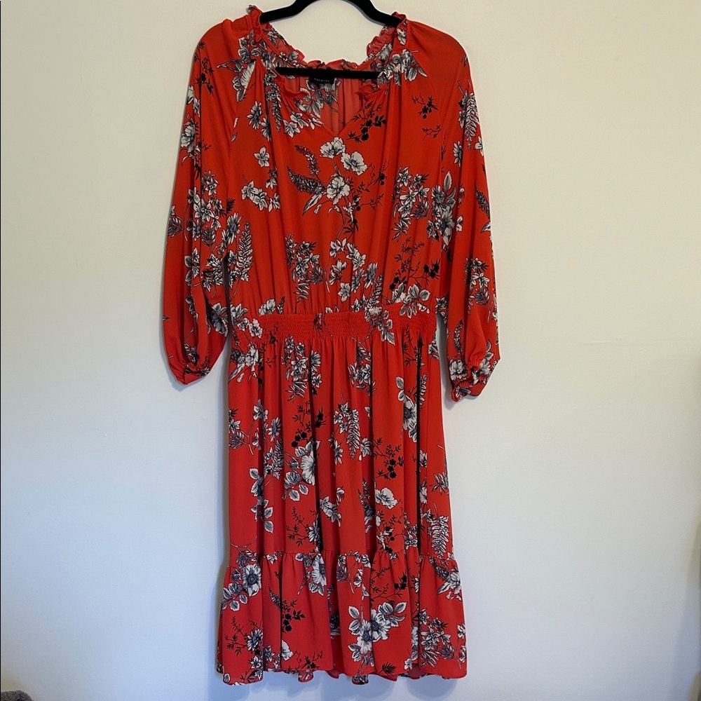 Talbots Floral Long Sleeve Dress